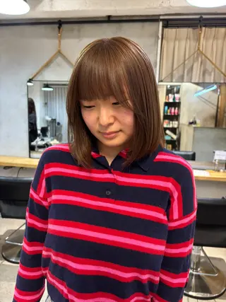 ミディアム 盛れる透明感カラー・ momokaのヘアスタイル