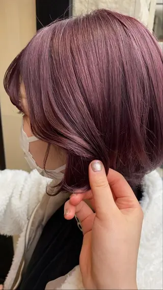 ミディアム カラー ヘアアレンジ 韓国ヘア┊︎レイヤー ┊︎haruka🌙のヘアスタイル
