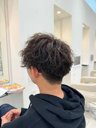 パーマ メンズ 岐阜メンズパーマ 伊藤瑠星のヘアスタイル