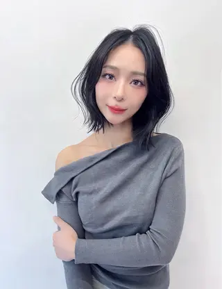 ロング カラー ヘアアレンジ レイヤー/髪質改善 縮毛/ハッシュカットのヘアスタイル