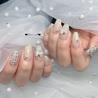 ネイル shine 🎀 長さだし&デザインのネイルデザイン