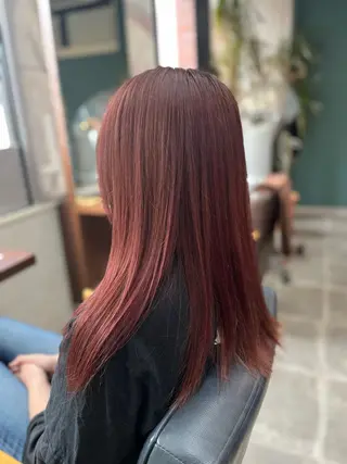 セミロング カラー 長内 大明のヘアスタイル