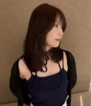 ミディアム カラー risako🇰🇷 韓国ヘア/レイヤーのヘアスタイル