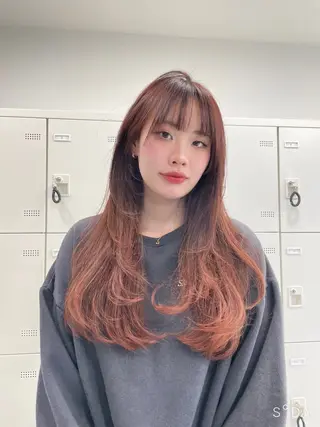 セミロング MOE 福岡韓国ヘア✧︎のヘアスタイル