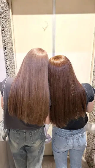 カラー 透明感ベージュ🤎 ナチュラルレイヤーのヘアスタイル