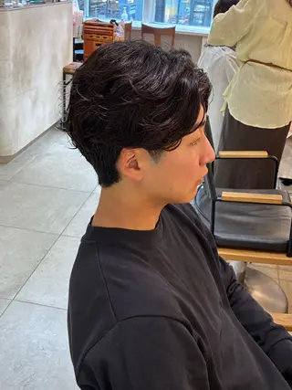 ショート パーマ メンズ 横浜/メンズカット/ パーマ/志賀菜妃のヘアスタイル
