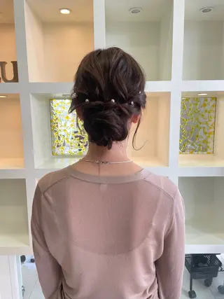 ロング ヘアアレンジ マキノ キョウカのヘアスタイル