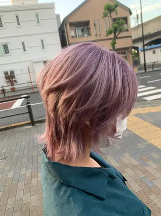 ミディアム カラー 菊地 旬のヘアスタイル
