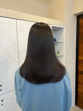セミロング 暖色カラー/透明感 ベージュ/結羽🌼のヘアスタイル