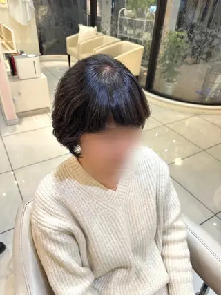 ショート カラー ツヤ重視 ワンカラー🫧Mioのヘアスタイル