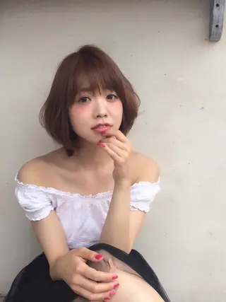 ショート レイヤーカット✂︎池 袋個室サロンkumaのヘアスタイル