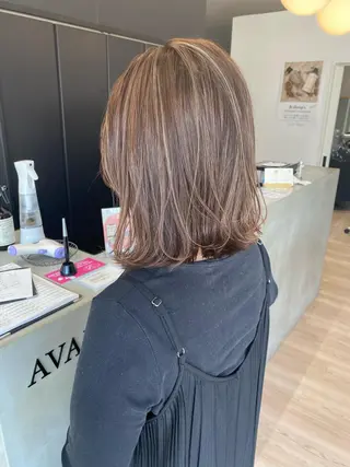 ミディアム カラー 鍵谷 公宏のヘアスタイル