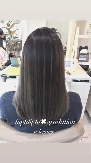 ミディアム カラー 山崎俊輔/髪質改善 /バレイヤージュのヘアスタイル