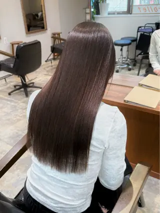 ロング レイヤーカット 縮毛矯正 高杉颯汰のヘアスタイル