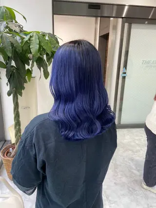 セミロング カラー パーマ ヘアアレンジ 透明感ブリーチカラー 🌈TOMOHIROのヘアスタイル