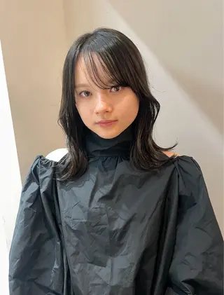 ミディアム カラー 抜け感ボブ×パーマ |kazaneのヘアスタイル
