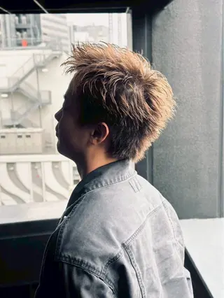 ショート カラー パーマ ACE men's salon 名駅店所属・✨️メンズ特化波巻き ツイスパ✨️松本真生のヘアスタイル