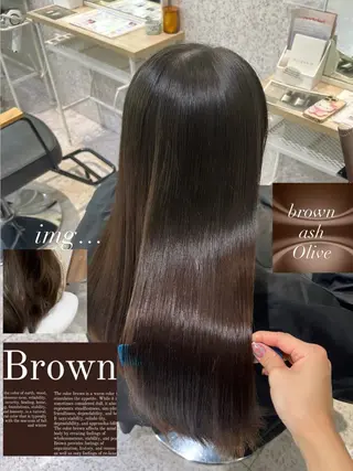 ロング カラー 髪質改善&艶カラー/ ほんだあみ (♡)のヘアスタイル