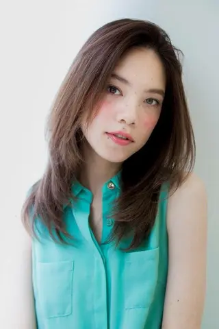 ミディアム セミロング ロング カラー 内藤 達也のヘアスタイル