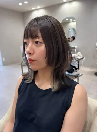 ミディアム カラー 蟹江 聡太✨レイヤーカットのヘアスタイル