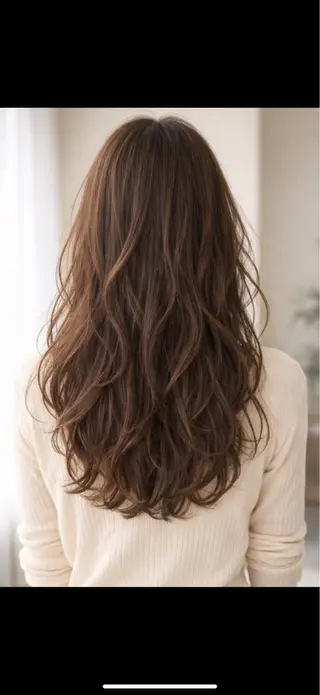 ロング パーマ 艶カラー✨️派手髪 🦄renのヘアスタイル