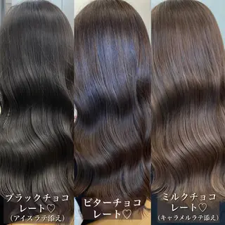 セミロング カラー プル艶職人/ にしものヘアスタイル