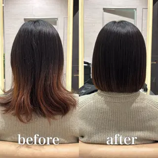 ミディアム 💖ボブ/縮毛矯正 顔周りレイヤー/ユイのヘアスタイル