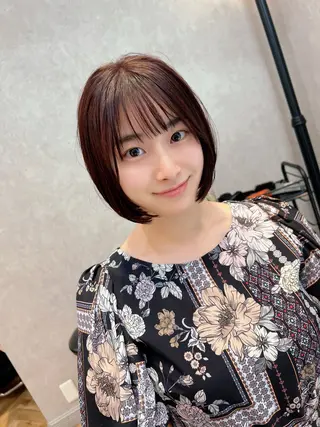ショート カラー パーマ ヘアアレンジ 平川 友理/韓国ヘア💘のヘアスタイル
