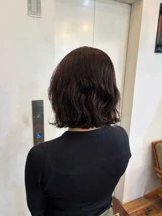 ミディアム パーマ 似合わせカット‪// 鶴我万唯華のヘアスタイル