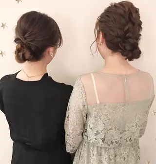 セミロング ヘアアレンジ 市川 千夏のヘアスタイル