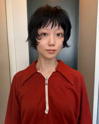 ショート パーマ ハイトーンカラー/ さらさのヘアスタイル