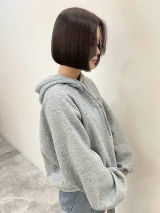 ショート カラー 盛れる顔まわり✨🎀 レイヤー別所好葉のヘアスタイル