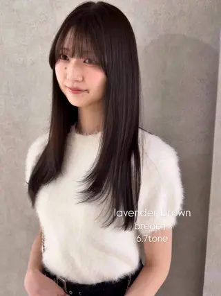 ロング カラー 盛れる顔まわり✨🎀 レイヤー別所好葉のヘアスタイル