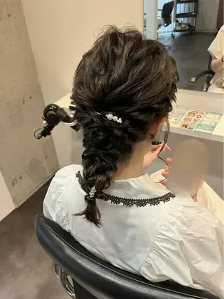 ミディアム ヘアアレンジ ヘアアレンジ/ カラー/hazukiのヘアスタイル