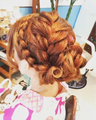 ショート ミディアム セミロング ロング カラー パーマ ヘアアレンジ 早朝✨ヘアセット 着付け/清水玲歌のヘアスタイル