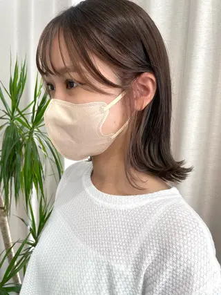ミディアム カラー レイヤーカット/透明 感カラー🩵中村友美のヘアスタイル