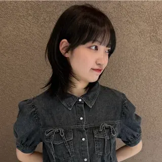 ミディアム カラー risako🇰🇷 韓国ヘア/レイヤーのヘアスタイル