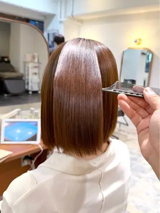 ショート レイヤーカット 縮毛矯正 高杉颯汰のヘアスタイル