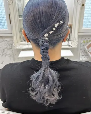 セミロング カラー ヘアアレンジ マツエク・マツパ アイブロウ 透明感カラー🫧ヘア セット🫧松本菜月の眉毛・アイブロウイメージ