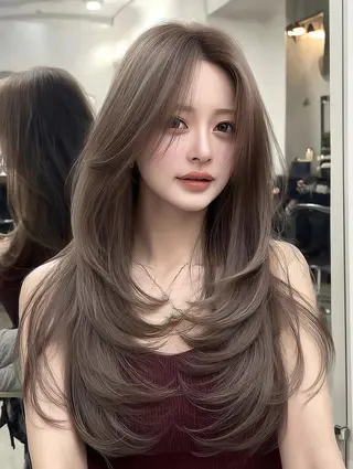 セミロング 青木 りおのヘアスタイル