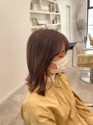 ミディアム カラー 【透明感カラー🩶】 津田和希のヘアスタイル