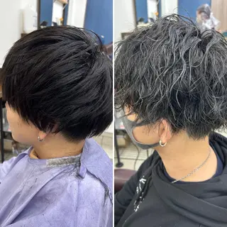パーマ メンズ ダブルスキルエクステ /羽エクステ白石宇由のヘアスタイル