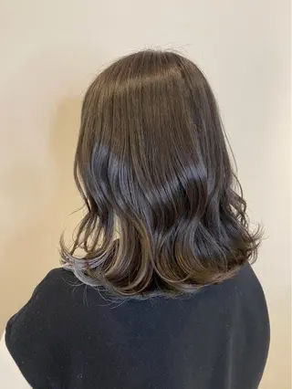 ミディアム カラー 川村 夏のヘアスタイル