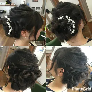 ミディアム ヘアアレンジ SHIORI💜口コ ミNo.1艶カラーのヘアスタイル