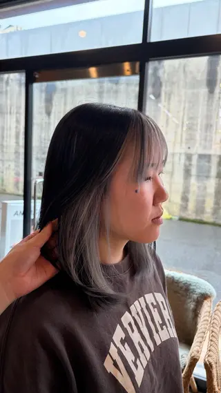 ミディアム カラー 神田 姫奈のヘアスタイル