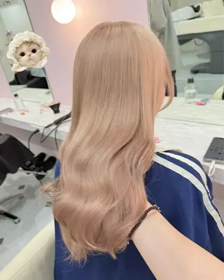 ロング カラー ハイトーンカラー💞 くるみ🎀のヘアスタイル