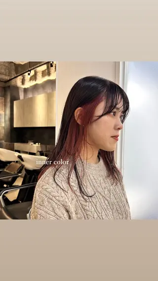 ロング カラー SAKINO. ベージュカラーのヘアスタイル