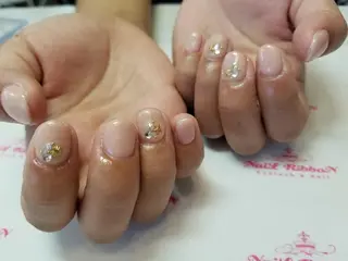 ネイル ネイルリボン 受付スタッフのネイルデザイン