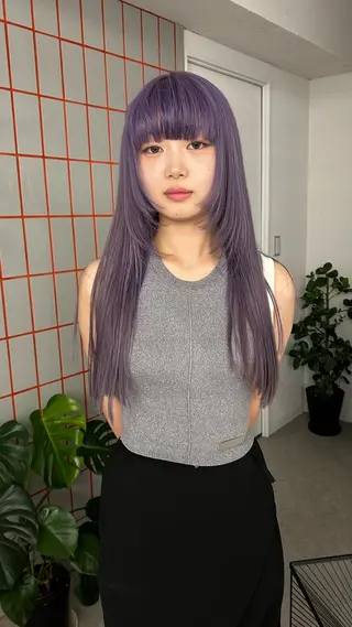 ロング 💍モテる艶髪 透明感カラー💖のヘアスタイル