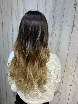 ロング カラー 心斎橋韓国ボブ 好原良真のヘアスタイル